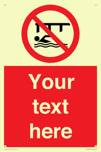 Custom Do not swim in the vicinity of piers